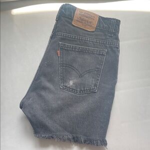 Levi's Charcoal Denim Cutoff Shorts size 30 soft & worked in denim